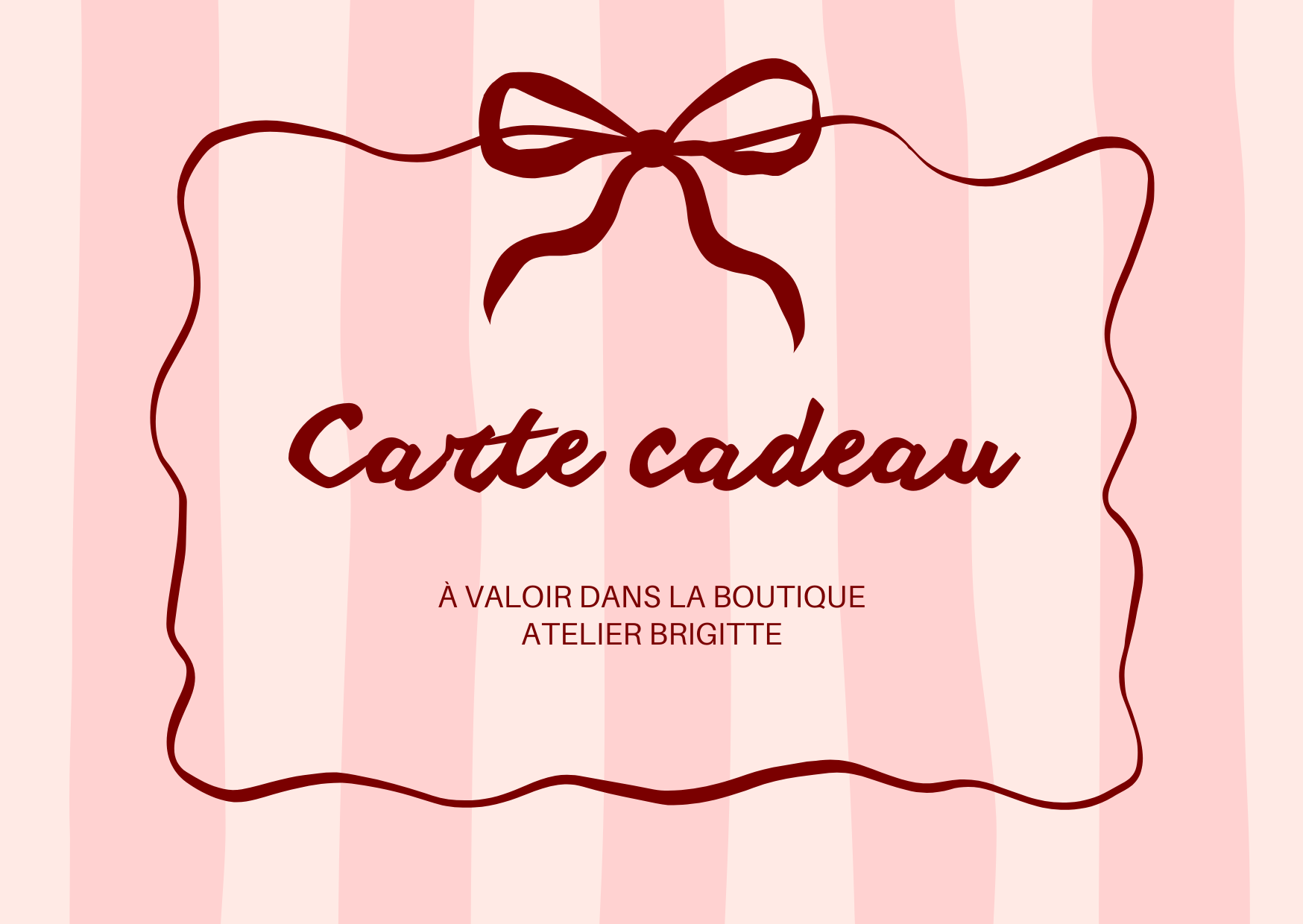 Carte cadeau Atelier Brigitte